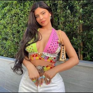 Versace Criss Cross Plunging top